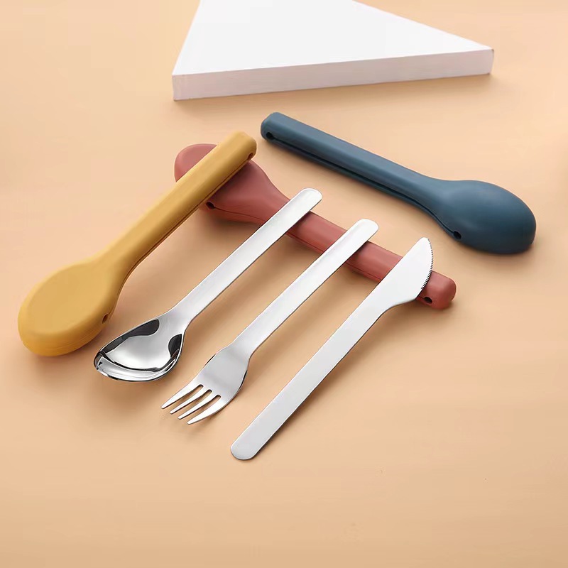 Outdoor Camping Utensils - 3-Piece Portable Flatware Pocket Utensils Set
