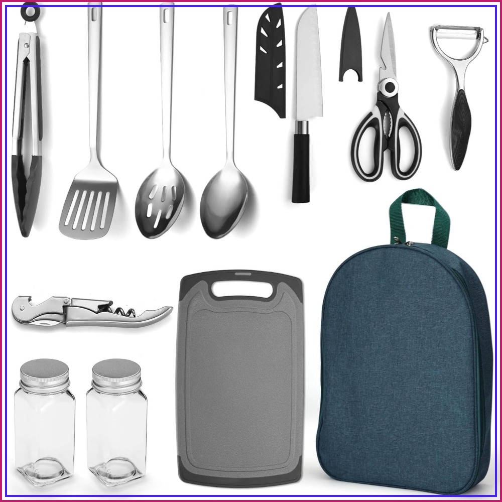 Outdoor Camping Utensils - Camping Cooking Utensil Set 10 Piece,