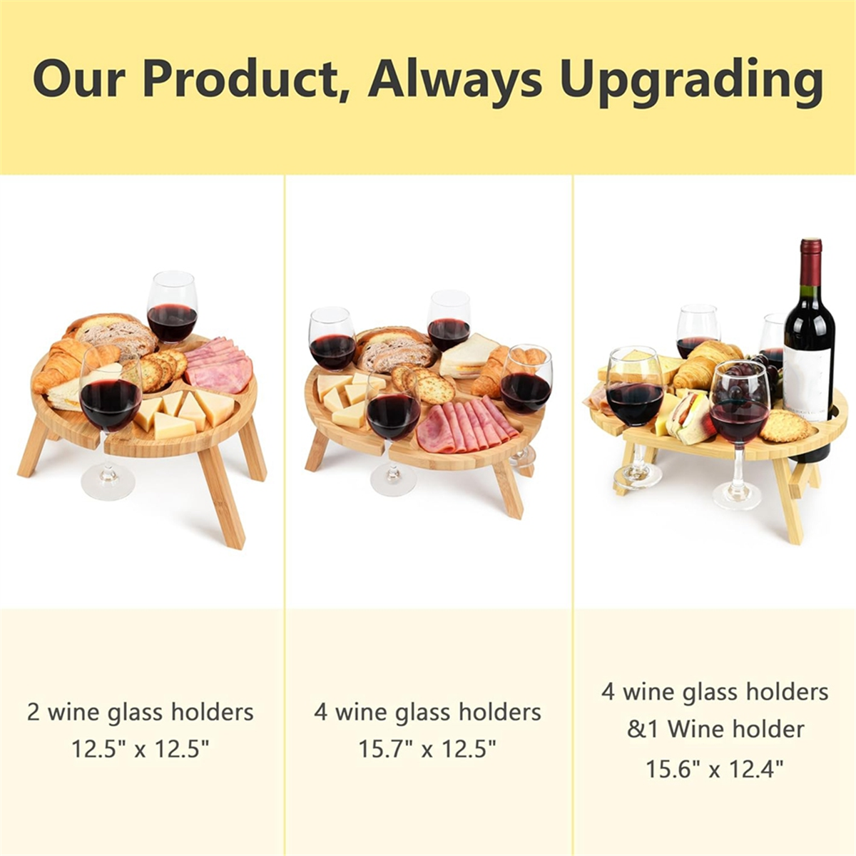 Camp Table Folding - Y31A Portable Wine Table, Outdoor Folding