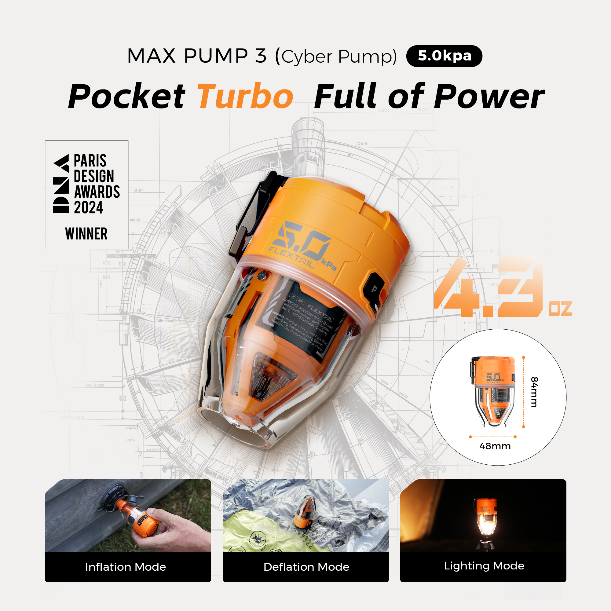 Outdoor Camping Sleeping Bag - FLEXTAIL MAX PUMP 3 - Electric
