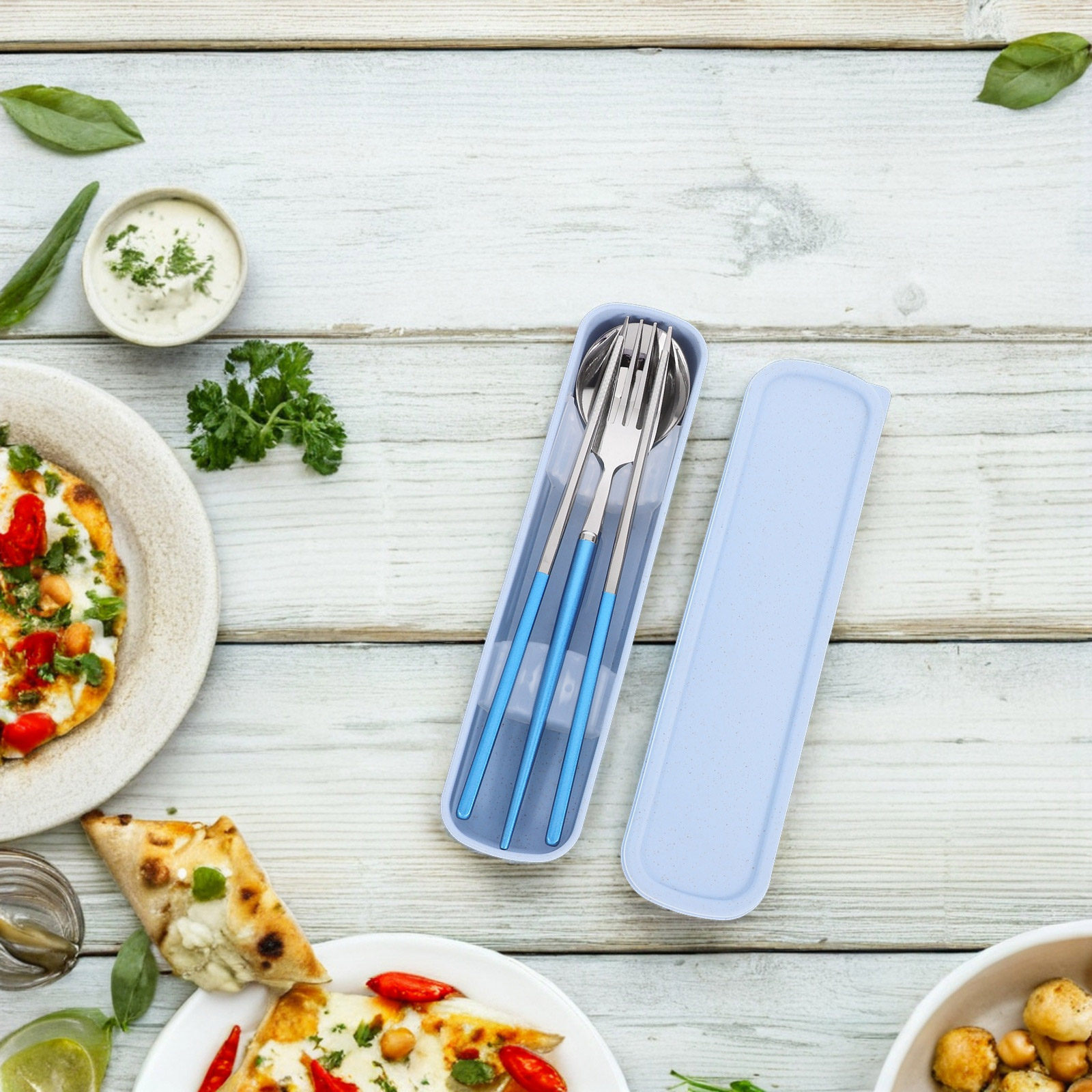 3Pcs Stainless Steel Cutlery S – обзор и цена Outdoor Camping Utensils