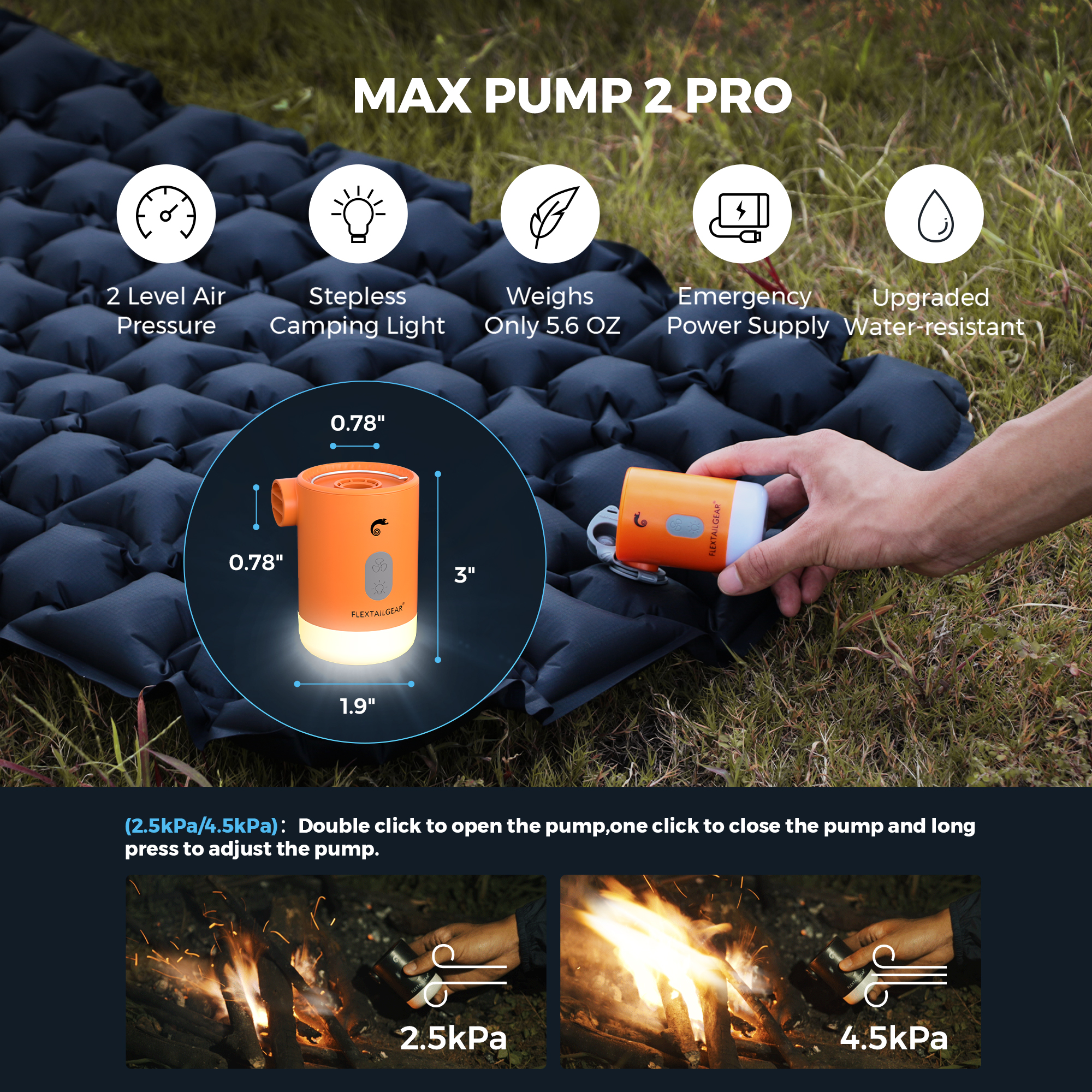 FLEXTAIL Portable Air Pump, El – обзор и цена Outdoor Camping Sleeping Bag