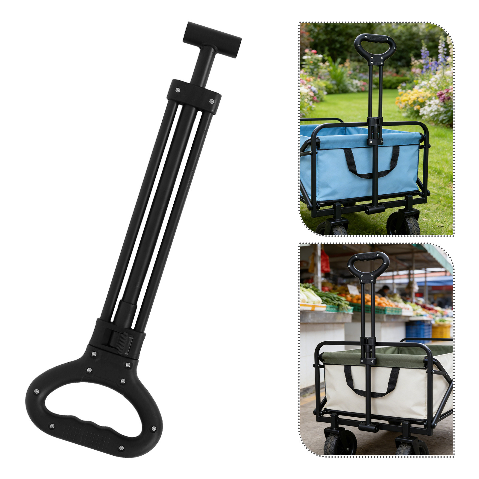 1Set Folding Wagon Push Handle – обзор и цена Outdoor Camping Trolley
