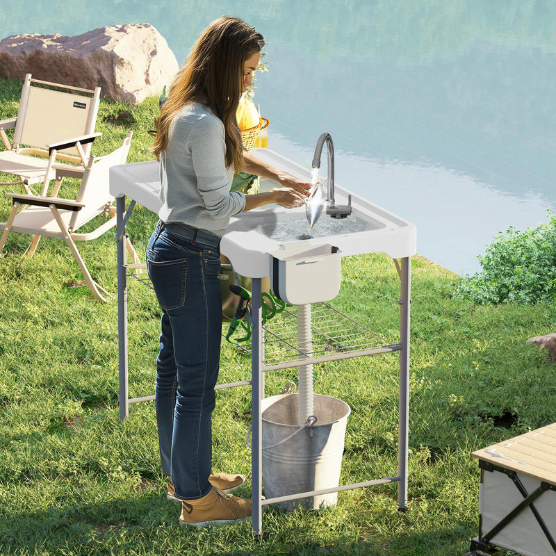 Folding Fish Cleaning Table wi – обзор и цена Camp Table Folding