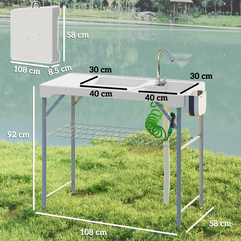 Folding Fish Cleaning Table wi – обзор и цена Camp Table Folding
