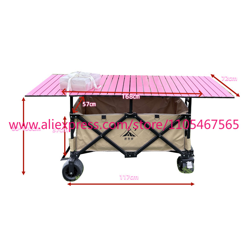 1PCS camper stall large foldab – обзор и цена Outdoor Camping Trolley