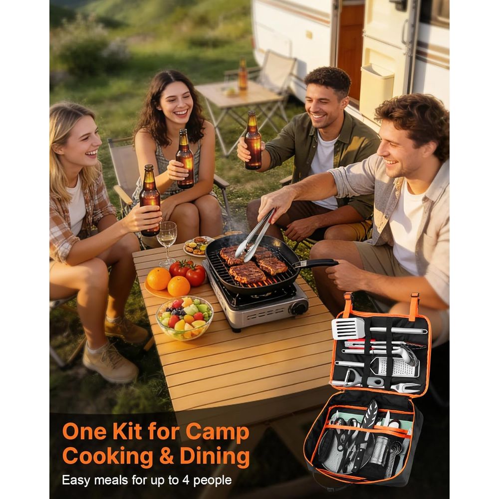 Compact Camping Kitchen Set wi – обзор и цена Outdoor Camping Utensils