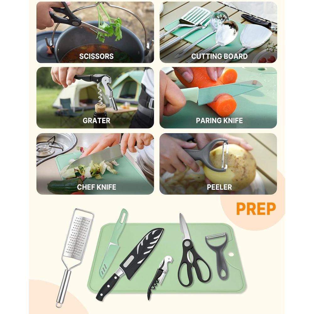 Compact Camping Kitchen Set wi – обзор и цена Outdoor Camping Utensils