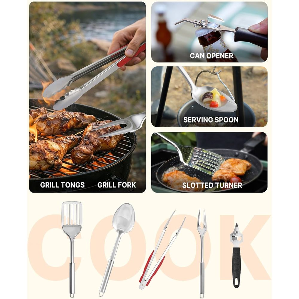 Compact Camping Kitchen Set wi – обзор и цена Outdoor Camping Utensils