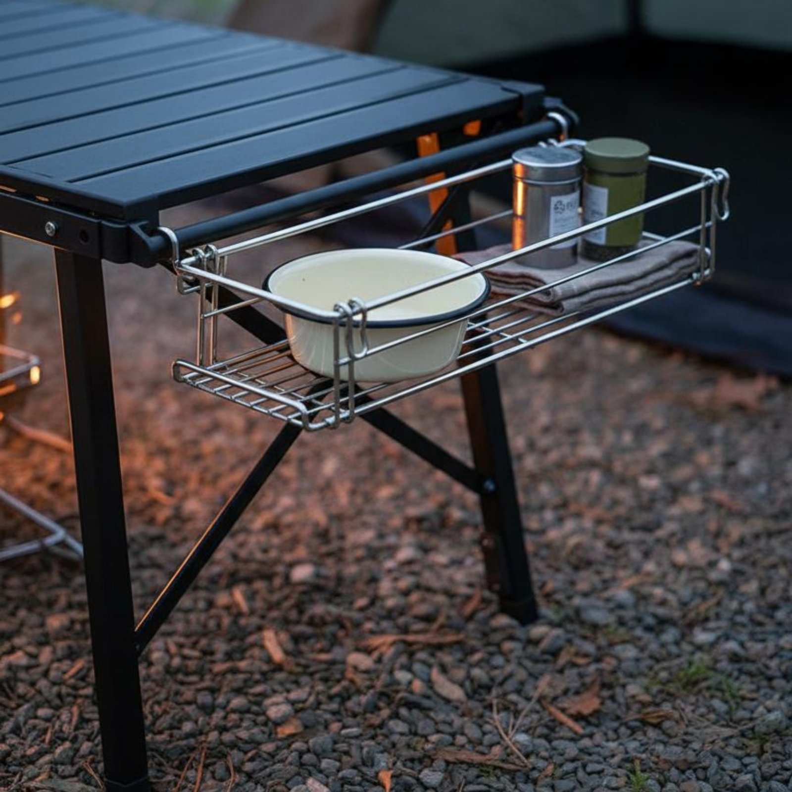 IGT Table Side Storage Basket  – обзор и цена Camp Table Folding