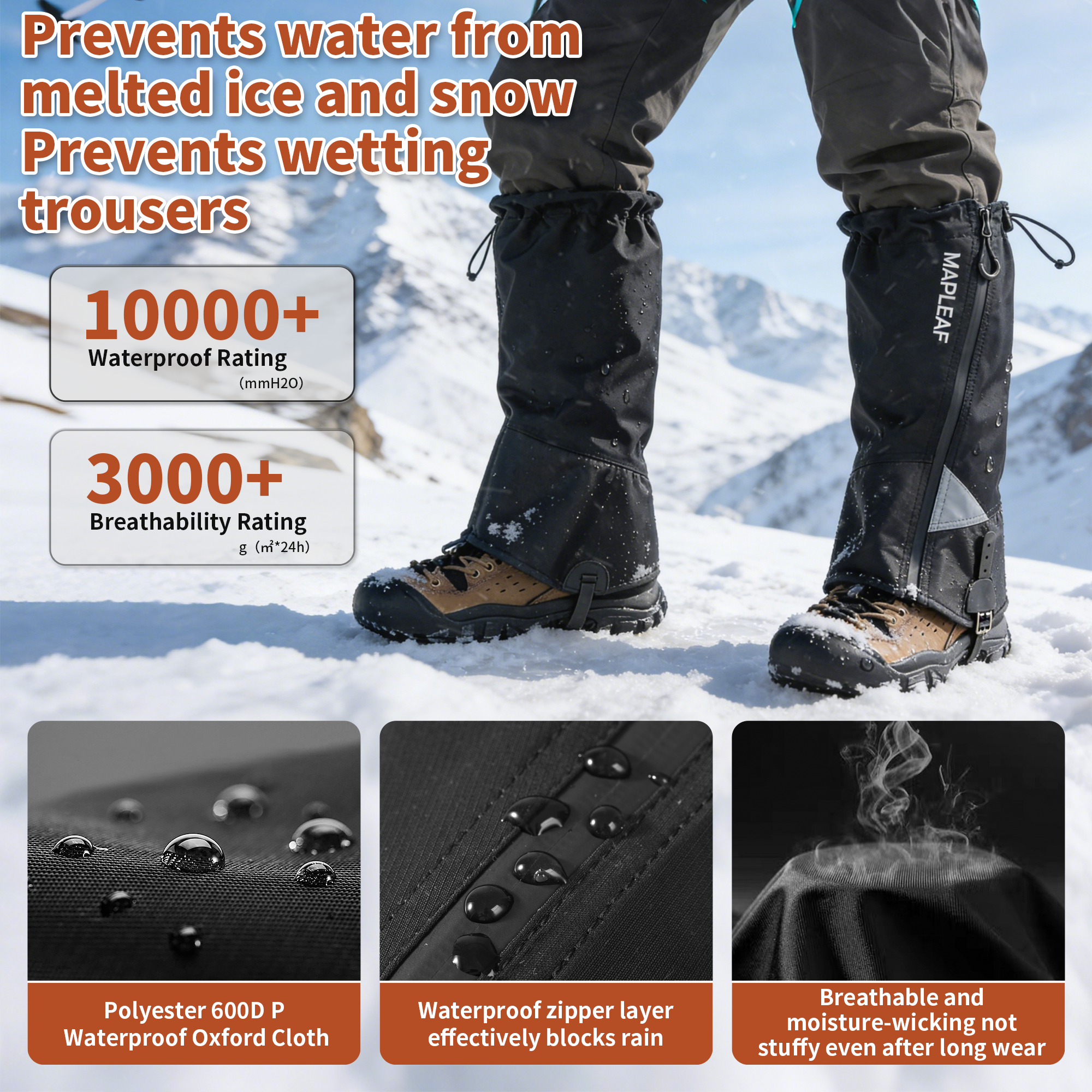 MAPLEAF Waterproof Leg Gaiters – обзор и цена Trekking Gaiters