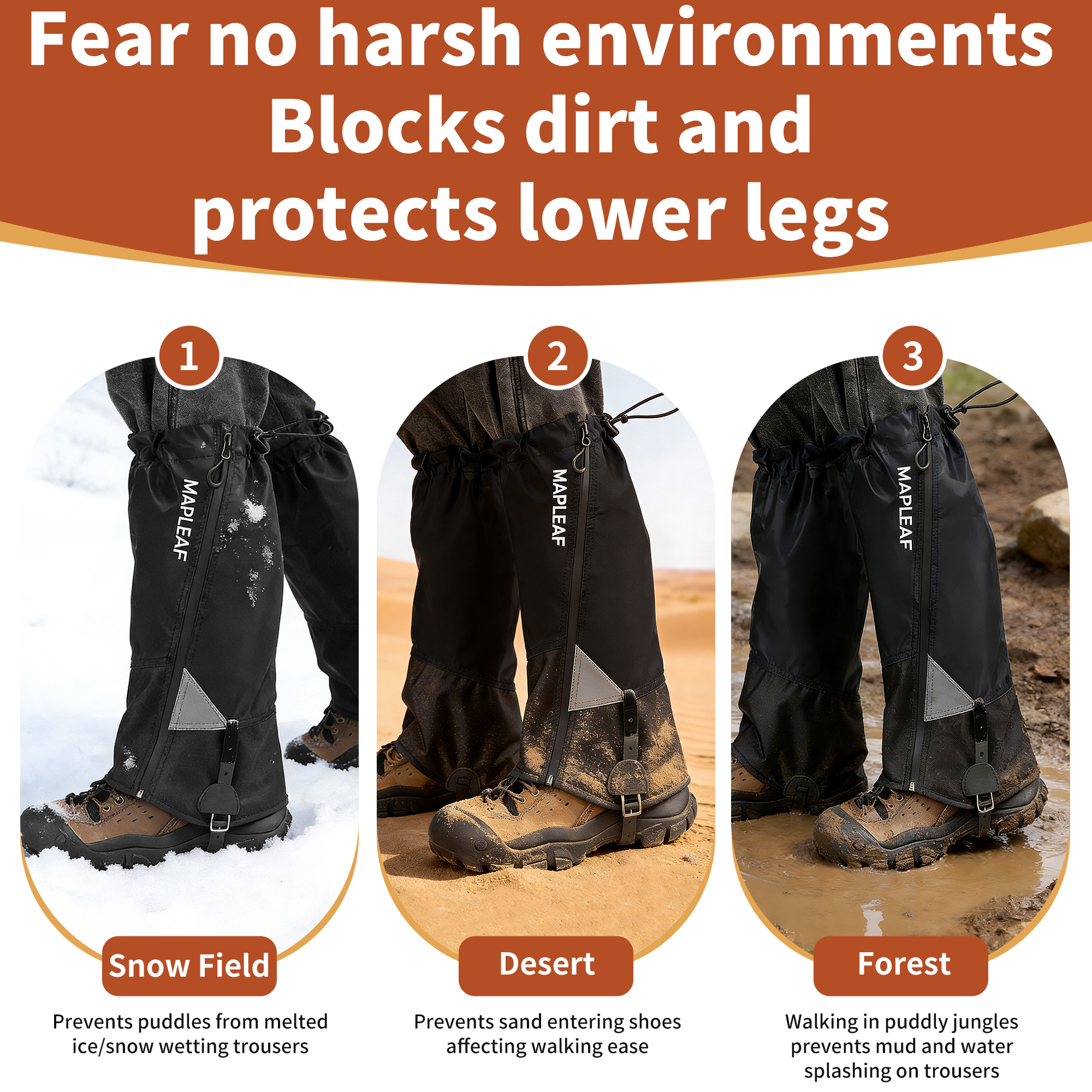 MAPLEAF Waterproof Leg Gaiters – обзор и цена Trekking Gaiters