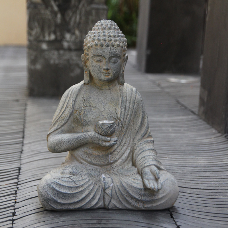 Resin Solar Buddha Statue Scul – обзор и цена Outdoor Camping Japan