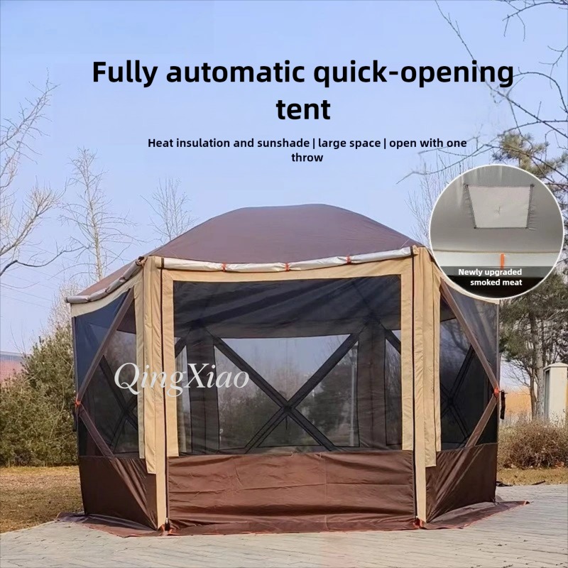 Hexagonal  Yurt Tent with Larg – обзор и цена Outdoor Yurt Camping