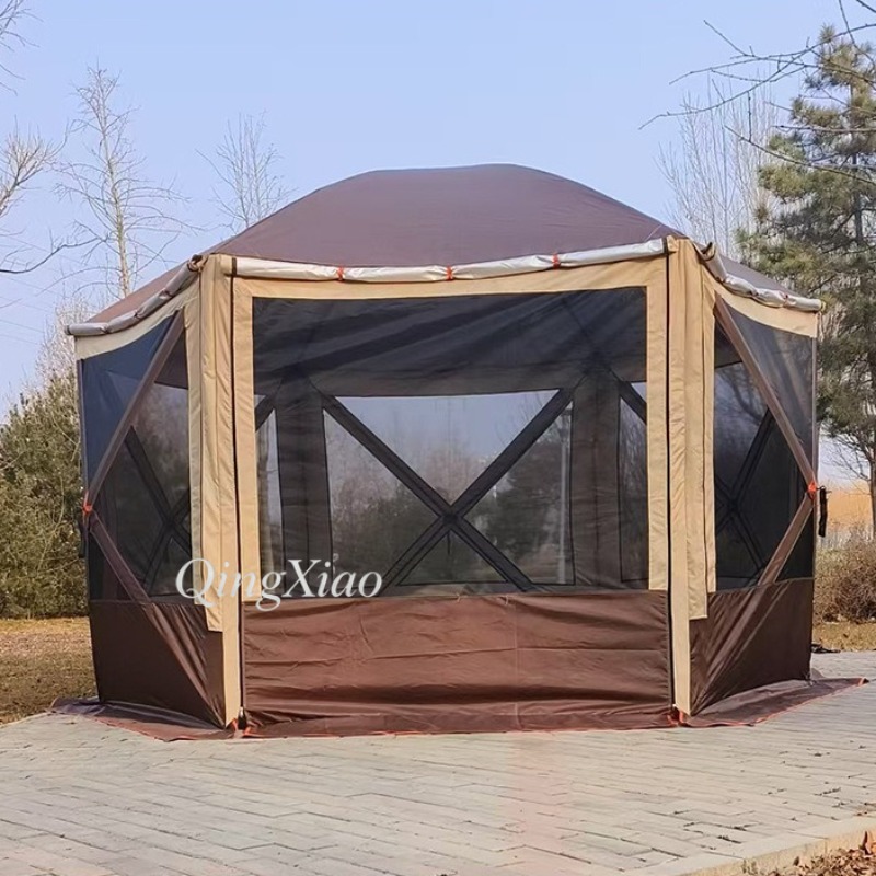 Hexagonal  Yurt Tent with Larg – обзор и цена Outdoor Yurt Camping