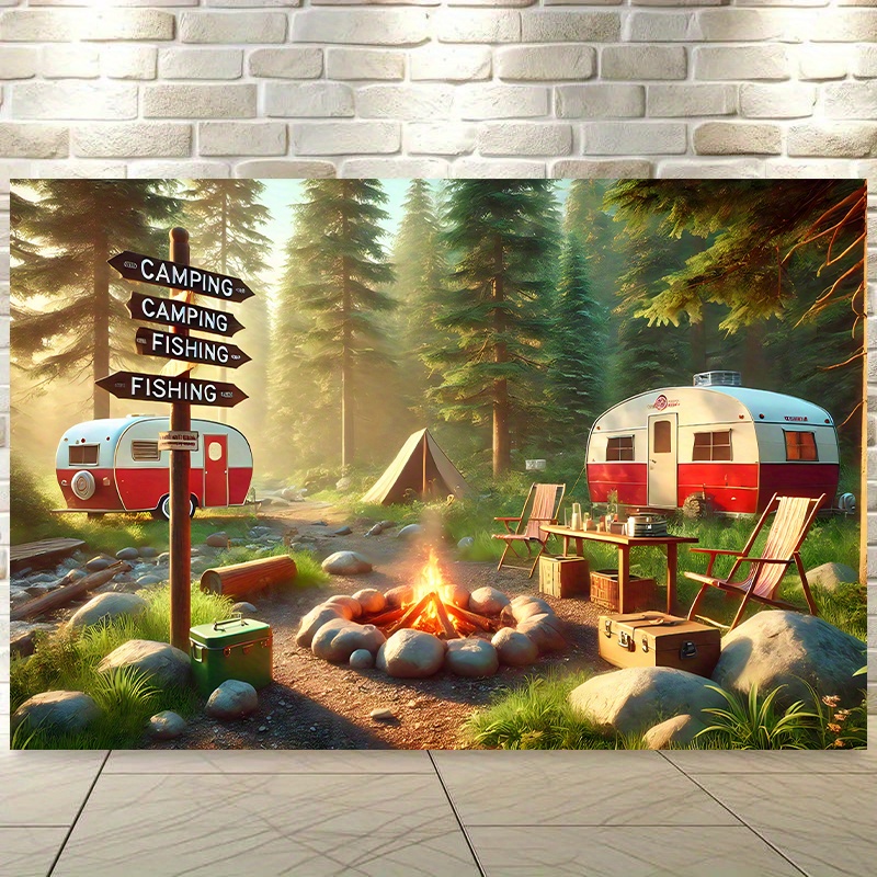 Camping RV Trailer Tapestry Ou – обзор и цена Outdoor Camping Trailer