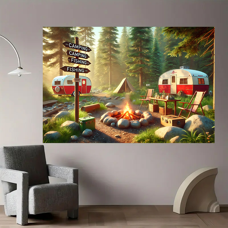 Camping RV Trailer Tapestry Ou – обзор и цена Outdoor Camping Trailer