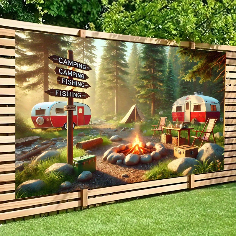 Camping RV Trailer Tapestry Ou – обзор и цена Outdoor Camping Trailer