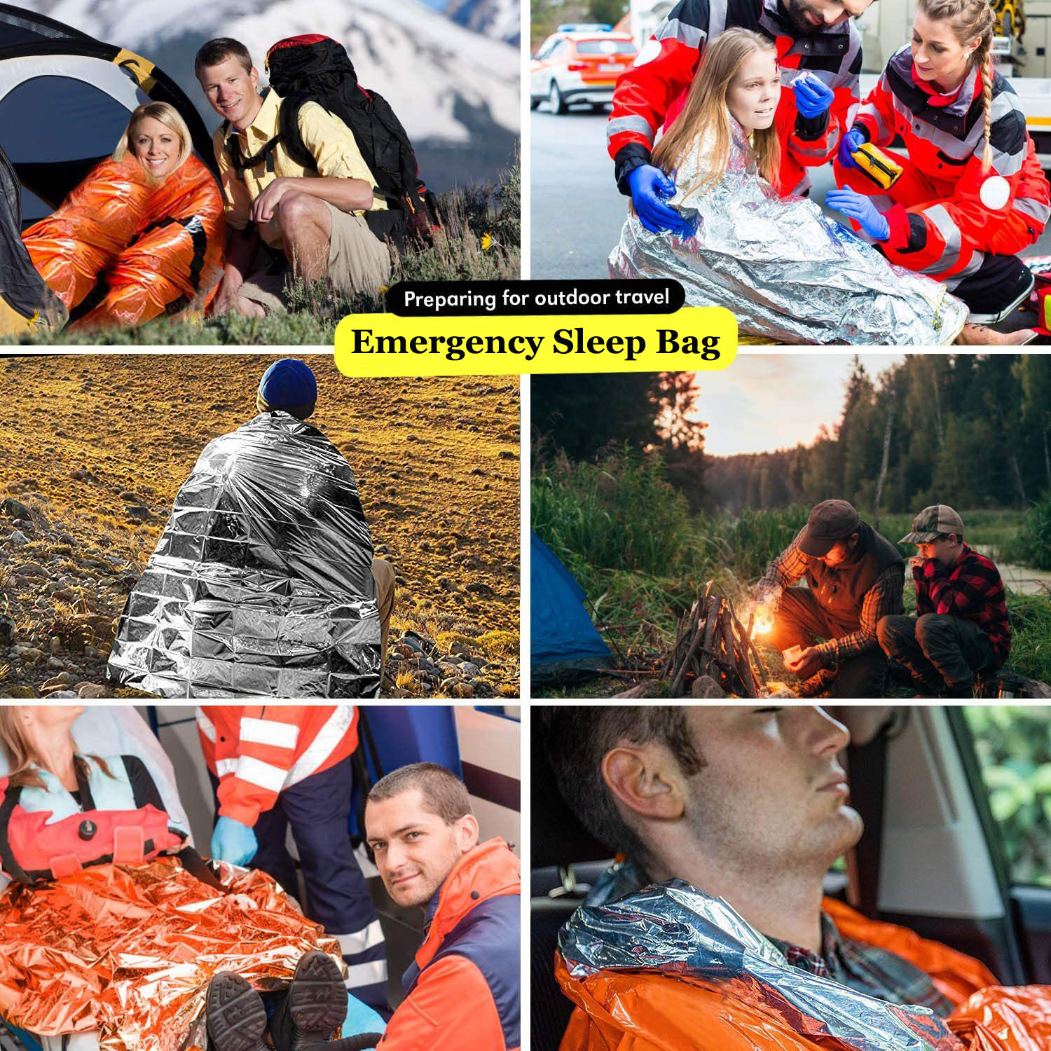 Portable Waterproof Emergency  – обзор и цена Outdoor Camping Sleeping Bag