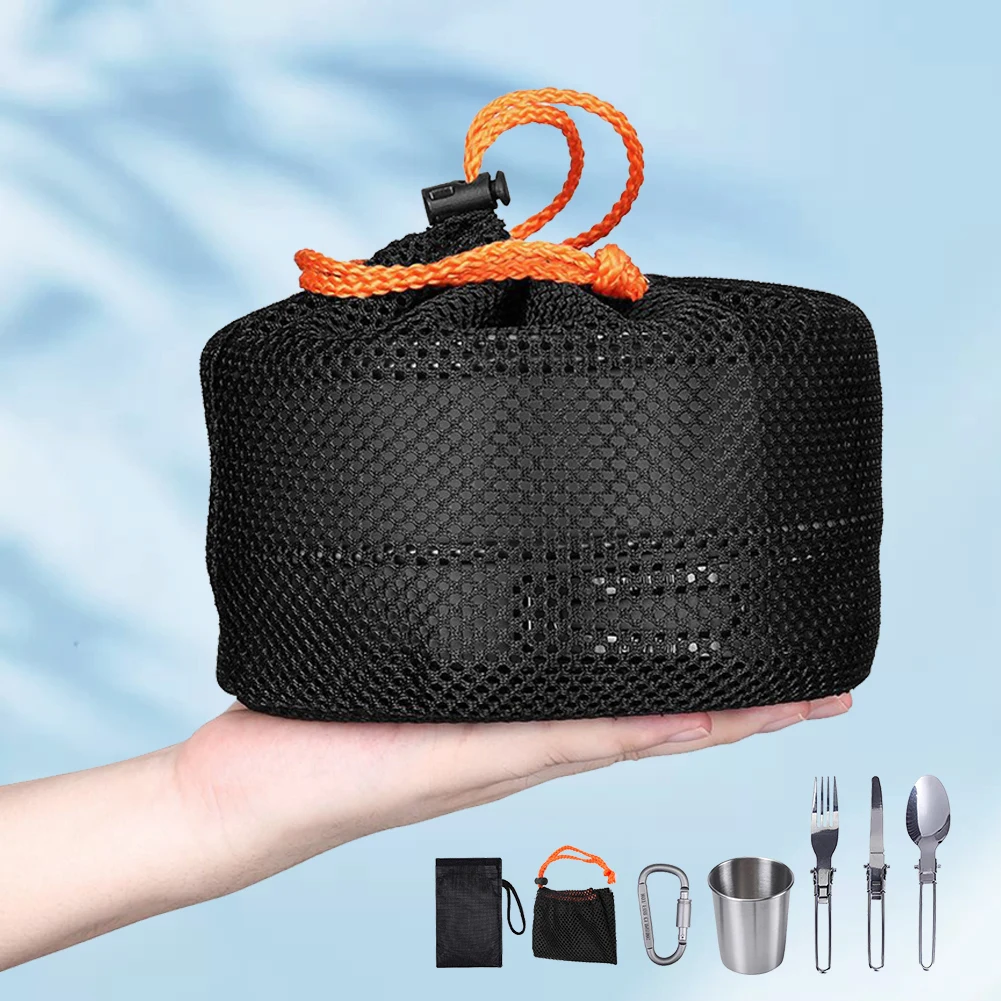 Camping Cookware Kit Kettle Po – обзор и цена Outdoor Camping Utensils