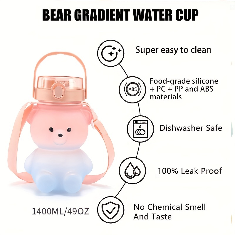 1pc Cute Bear Water Bottle BPA – обзор и цена Bear Canister