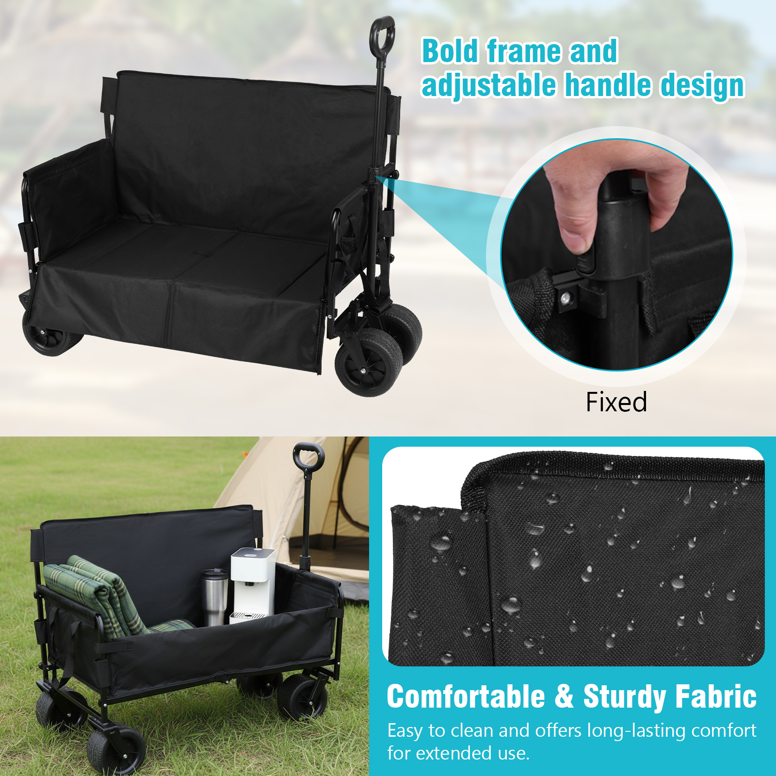 Large Capacity Collapsible Wag – обзор и цена Outdoor Camping Trolley