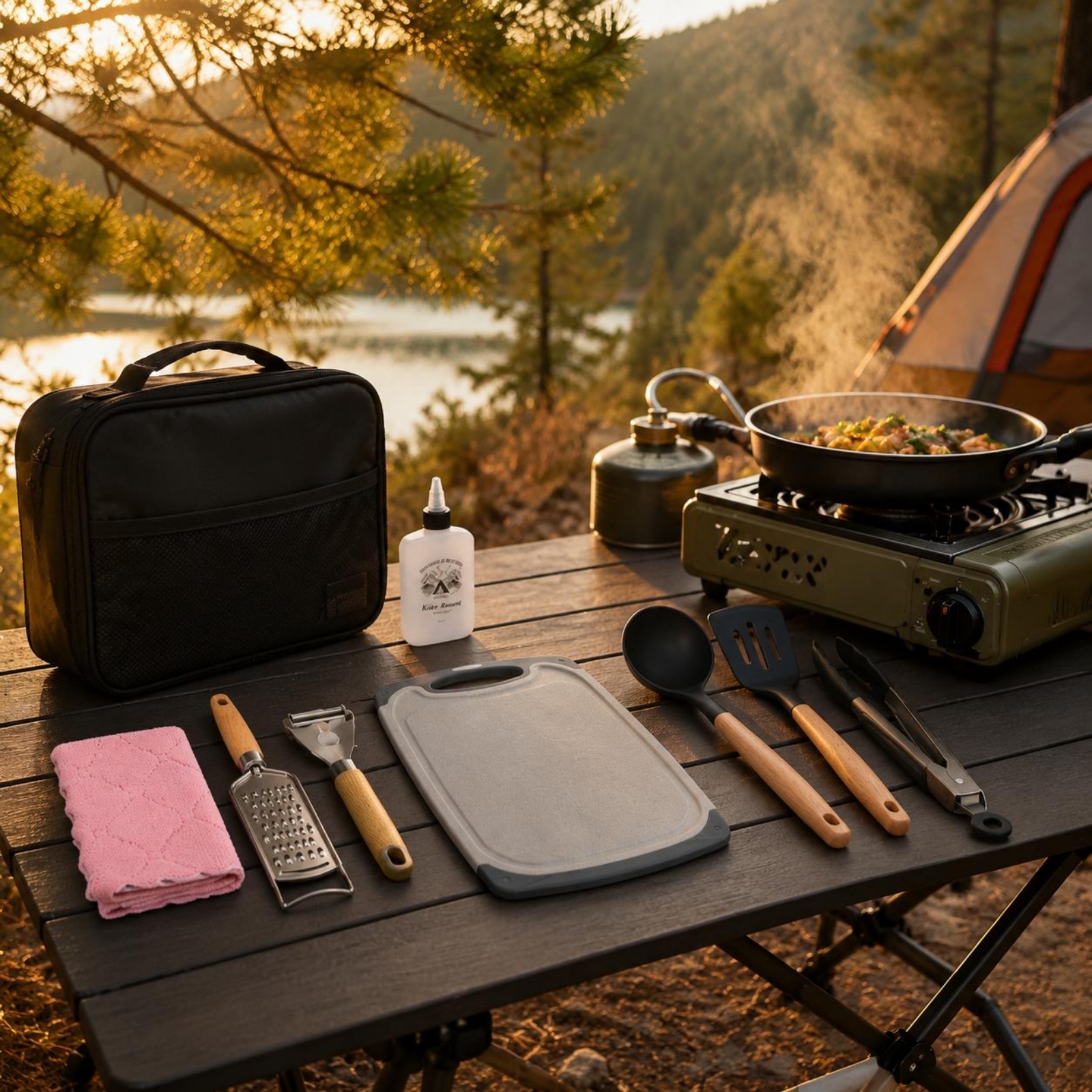 Portable Camping Cookware Kit  – обзор и цена Outdoor Camping Utensils