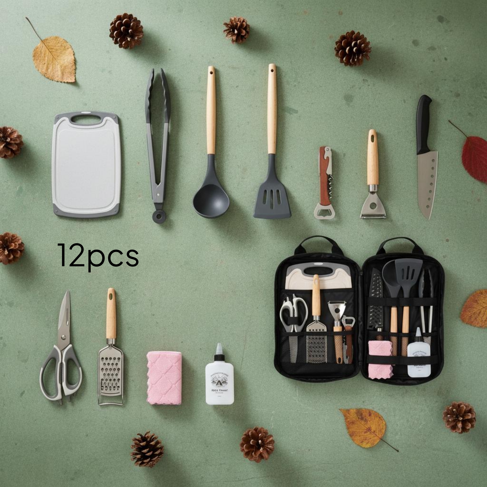 Portable Camping Cookware Kit  – обзор и цена Outdoor Camping Utensils